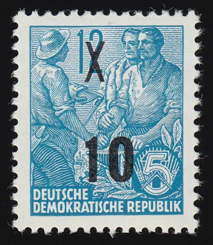 437Ig XII Fünfjahrplan 10 auf 12 Pf Wz.2 XII, postfrisch **