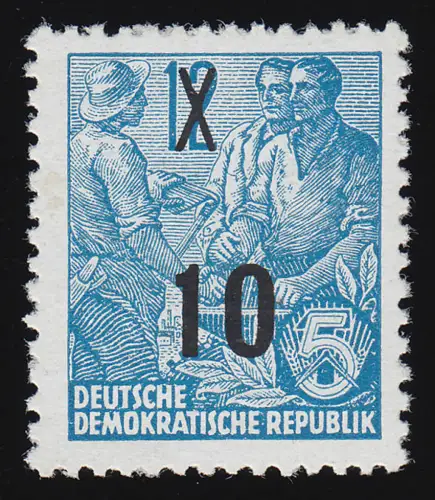 437Im YI Fünfjahrplan 10 auf 12 Pf Wz.2 YI, postfrisch ** geprüft