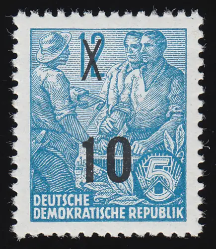 437Im XII Fünfjahrplan 10 auf 12 Pf Wz.2 XII, postfrisch **