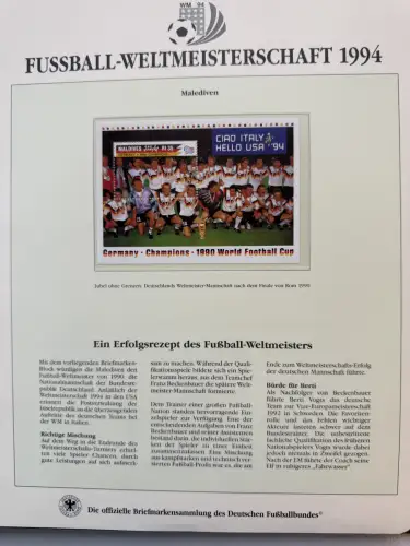 Fußball-WM 1994 in den USA, offizielle DFB-Sammlung nach Borek-Abo, 3 Bände