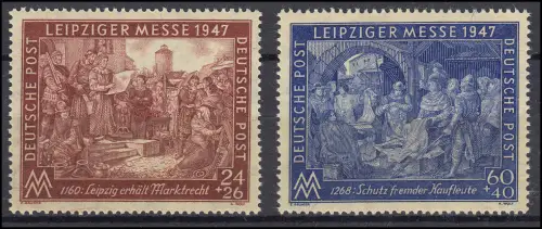 941-942 CZ Messe mit WZ flache Stufen, postfrisch ** gpr. Hohmann