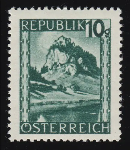 745 Landschaften 10 g grün, Hochosterwitz /Kärnten, postfrisch **