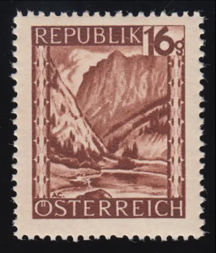 749 Landschaften 16 g, Gesäuseeingang/ Steiermark, postfrisch **