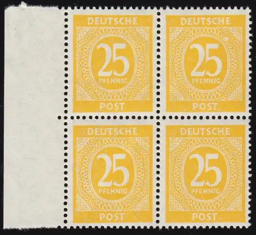 927 IV Ziffer 25 Pf Einheit mit PLF weißer Fleck rechts oben, gepr. Hohmann **