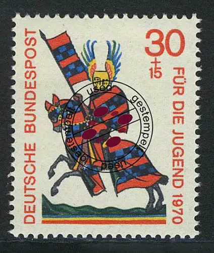 614 Jugend Minnesänger 30+15 Pf von Metz, gestempelt O