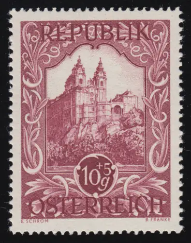 814 Ausstellung Wiener Künstlerhaus, Benediktinerstift Melk, 10 g + 5 g, **