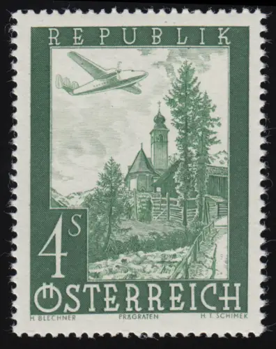 826 Flugzeug über Landschaft/ Gebäude, Prägraten / Osttirol , 4 S, **