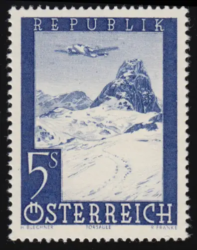 827 Flugzeug über Landschaft/ Gebäude Torsäule Bischofshofen /Salzburg , 5 S, **