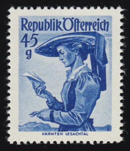 903 Freimarken: Trachten, Kärnten / Lessachtal, 45 g, postfrisch **