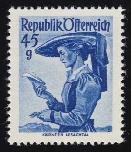 903 Freimarken: Trachten, Kärnten / Lessachtal, 45 g, postfrisch **