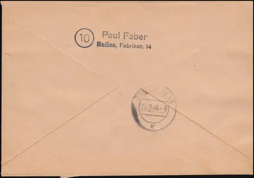 138-149Y Volkssolidarität, Satz mit 148b + 149b auf R-Brief LEIPZIG C 1- 20.2.46