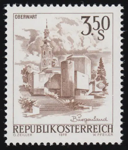 1581 F Schönes Österreich 3,50 - fehlender Rastertiefdruck (Rahmen orange), **