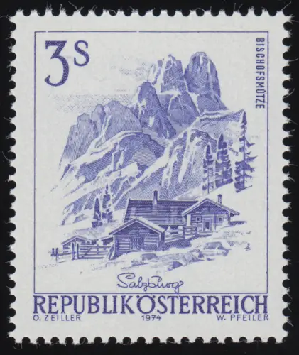 1442 F Schönes Österreich 3 S - fehlender Rastertiefdruck (blauer Rahmen), **