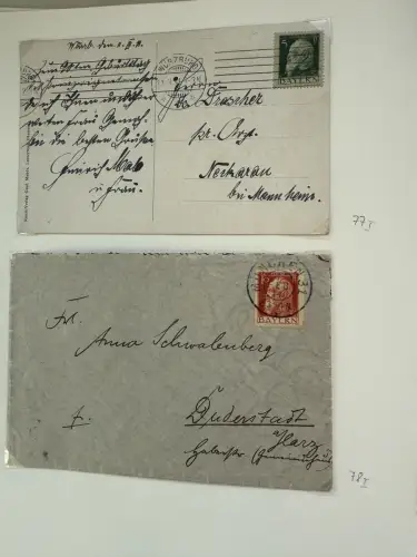 Altdeutschland Bayern - Sammlung im Vordruck-Binder, meist gestempelt O