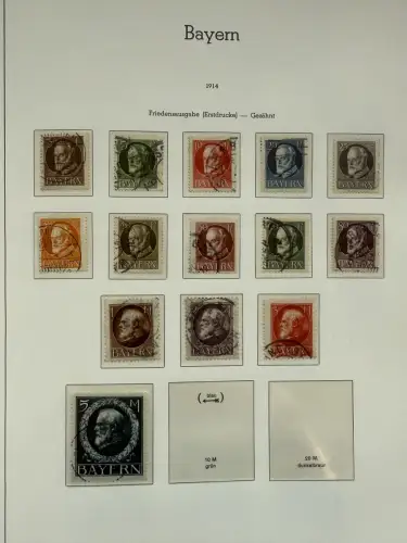 Altdeutschland Bayern - Sammlung im Vordruck-Binder, meist gestempelt O