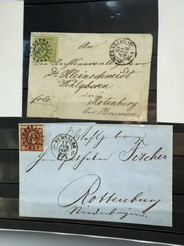 Altdeutschland Bayern - Sammlung im Vordruck-Binder, meist gestempelt O