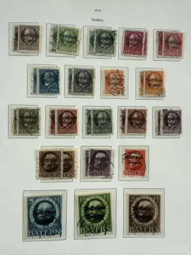 Altdeutschland Bayern - Sammlung im Vordruck-Binder, meist gestempelt O