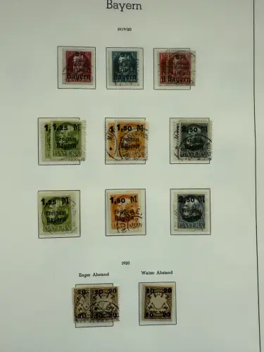 Altdeutschland Bayern - Sammlung im Vordruck-Binder, meist gestempelt O