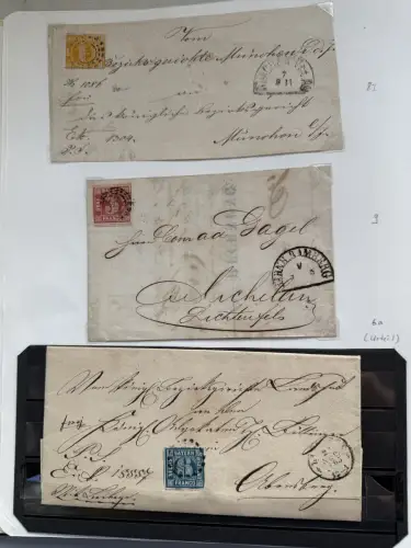 Altdeutschland Bayern - Sammlung im Vordruck-Binder, meist gestempelt O