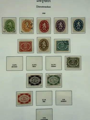 Altdeutschland Bayern - Sammlung im Vordruck-Binder, meist gestempelt O