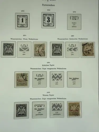 Altdeutschland Bayern - Sammlung im Vordruck-Binder, meist gestempelt O