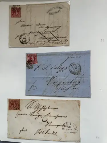 Altdeutschland Bayern - Sammlung im Vordruck-Binder, meist gestempelt O