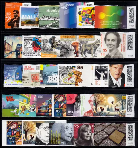 3875-3941 Deutschland Bund-Jahrgang 2025 komplett, postfrisch **