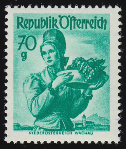 906 Freimarke Trachten 70 g, Niederösterreich / Wachau, postfrisch **
