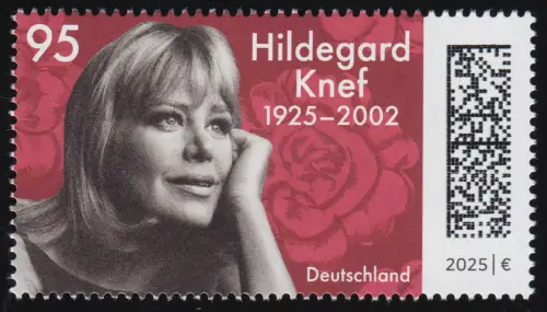 3940 Hildegard Knef, Sängerin und Künstlerin, postfrisch **