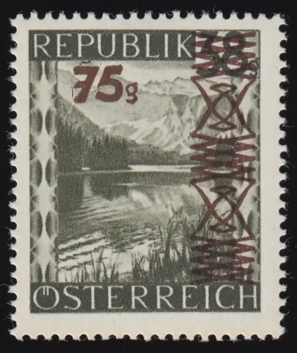 835 Landschaften, Langbathsee / Oberösterreich, rötl.braun Aufdruck, 75 g,  **