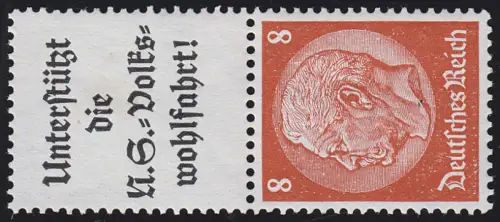 Hindenburg 1936 Zusammendruck S 131 A8.1+8, postfrisch **