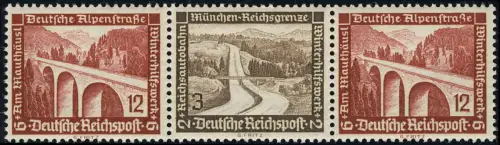 Bauten 1936 Zusammendruck W118 12+3+12, postfrisch **