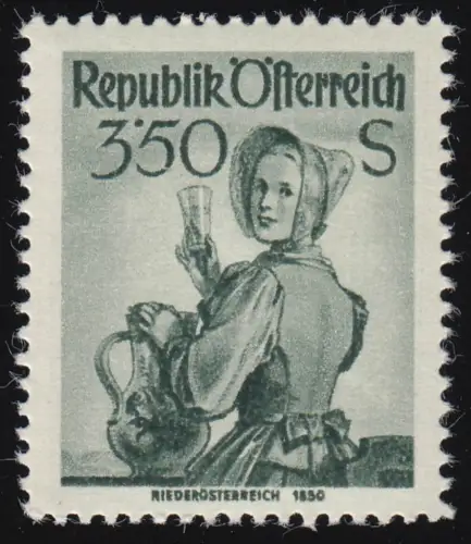 923 Freimarke Trachten 3,50 S, Niederösterreich um 1850, postfrisch **