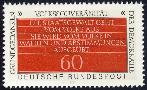 1107 Demokratie 60 Pf Volkssouveränität, postfrisch **
