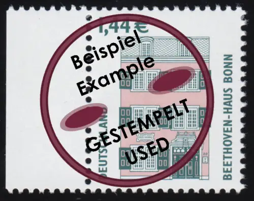 2306I SWK 1,44 Euro Beethovenhaus Bonn mit Rand aus 10er-Bogen, O