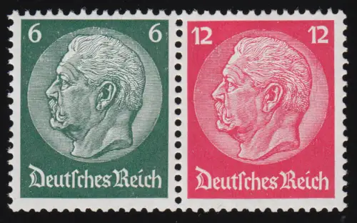 Hindenburg 1934 Zusammendruck W 62 6+12 **