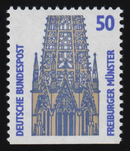 1340D v Sehenswürdigkeiten 50 Pf Freiburger Münster WEISSE Gummierung, **