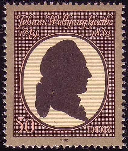 2681 Johannn Wolfgang von Goethe aus Block 66, postfrisch **