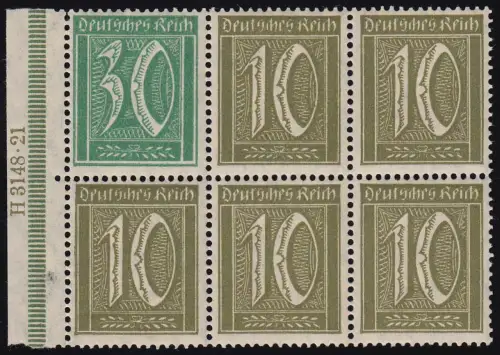 Germania/Ziffern 1921 HBL 36B HAN1, postfrisch **