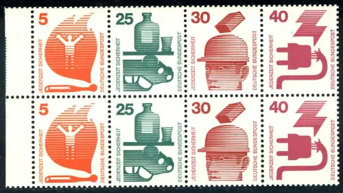 HBl. 24 aus MH 19 Unfall 1973, RLV III, postfrisch **