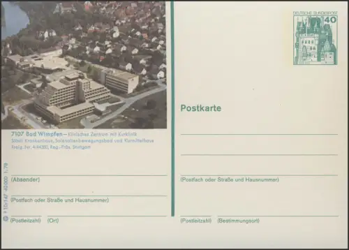 P125-f10/147 7107 Bad Wimpfen, Stadtansicht Luftbild **