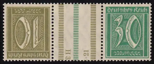 Germania/Ziffern 1921 ZD KZ9, postfrisch **