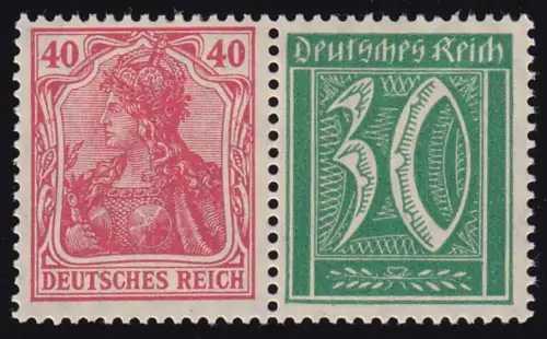 Germania/Ziffern 1921 ZD W18, postfrisch **