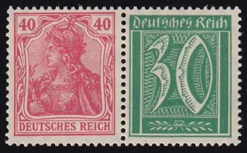 Germania/Ziffern 1921 ZD W18, postfrisch **