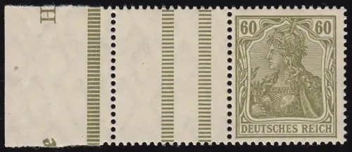 Germania/Ziffern 1921 ZD RL9, postfrisch **