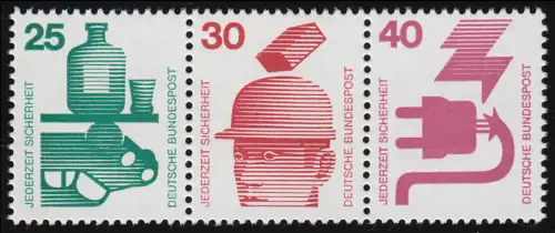 W46 ZD Unfall 25-30-40 Pf., postfrisch **