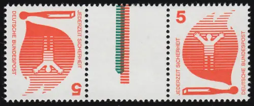 KZ10.3 ZD Unfall 5-Z-5 Strichleisten beide kurz, postfrisch **