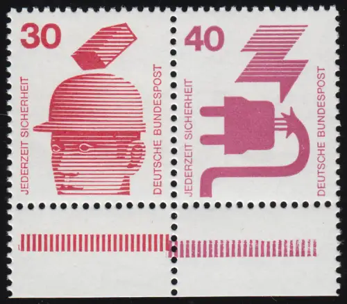 W42 ZD Unfall 30-40 Pf. Unterrand, postfrisch **