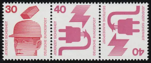 WK3 ZD Unfall 30-40-40 Pf., postfrisch **