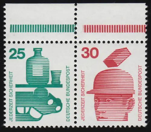 W45 ZD Unfall 25-30 Pf. Oberrand, postfrisch **